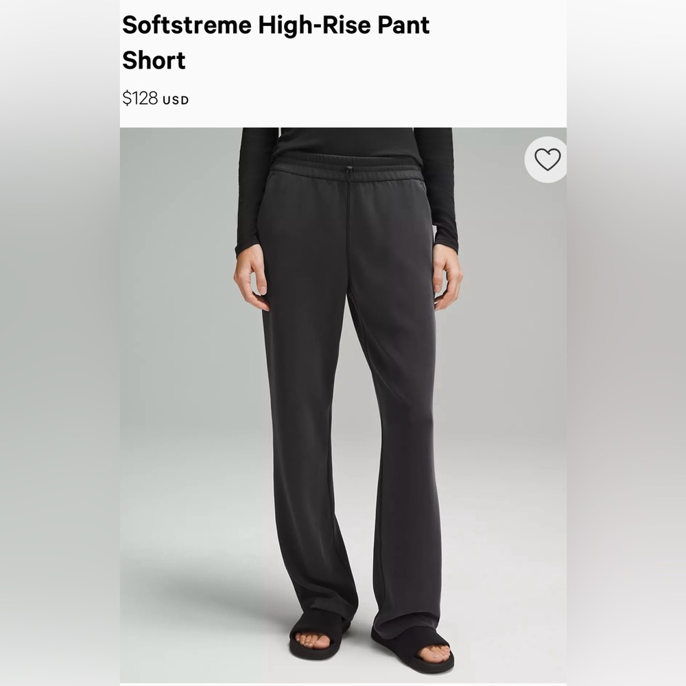 Lululemon Softstreme High-Rise Straight Pant, 4 Short